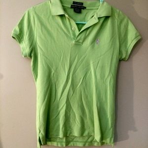 Polo RL size small green and purple